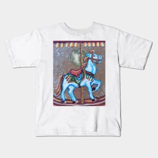 Sparkling Carousel Horse Kids T-Shirt